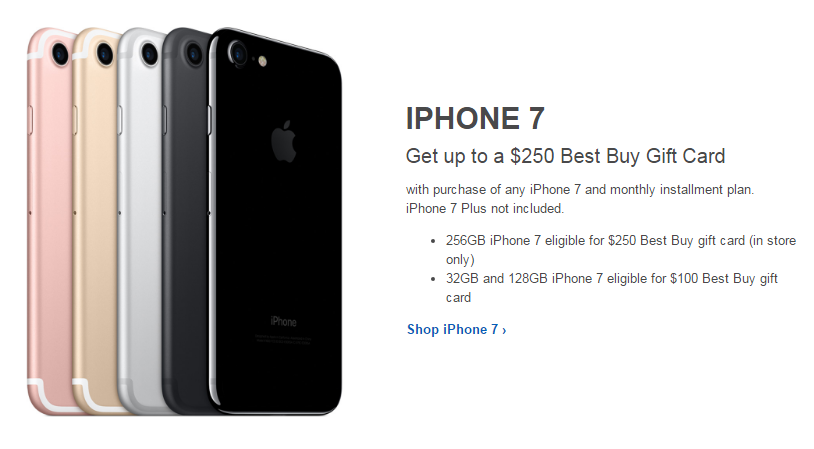 Let the Gifting Begin Buy an iPhone 7, Get up to a 250