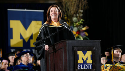 Two Best Buy executives recently returned to their alma maters to deliver the commencement addresses.