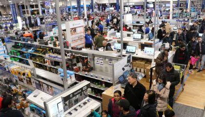 Best Buy stores are open until 6 p.m. on Dec. 24.