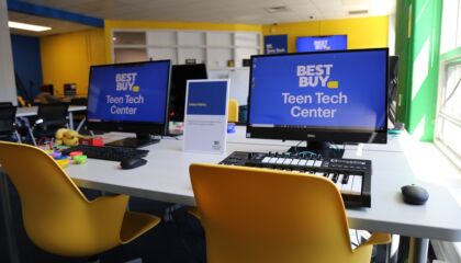 Teen Tech Centers are free, interactive learning spaces where teens can explore technology and learn how to use it.