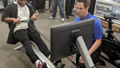 More than 100 stores now have dedicated areas for high-tech exercise equipment.