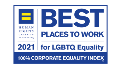 We are proud to be recognized for our ongoing commitment to workplace equality.