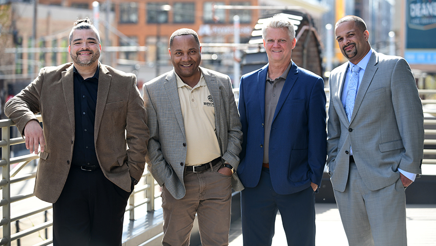 Brown Venture Group founders Dr. Chris Brooks, Jerome Hamilton, Chris Dykstra and Dr. Paul Campbell.