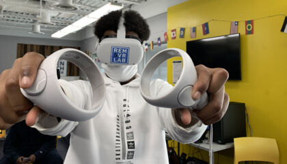About 30 youth at a Best Buy Teen Tech Center in Minneapolis recently got a behind-the-headset look at how virtual reality and professional baseball can work together.