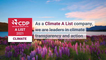 Recognition from CDP's Climate A List