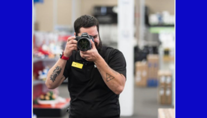He's taking his passion to new heights by snapping photos of the best in-store moments.