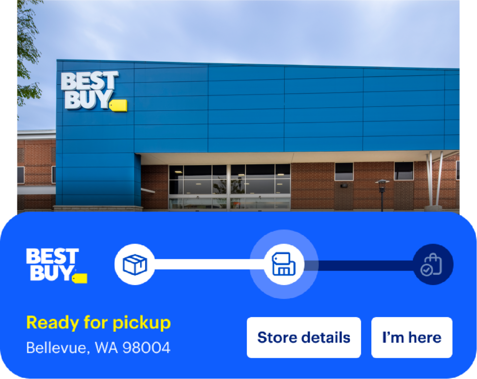 A screenshot of the Best Buy App with real time order tracking.