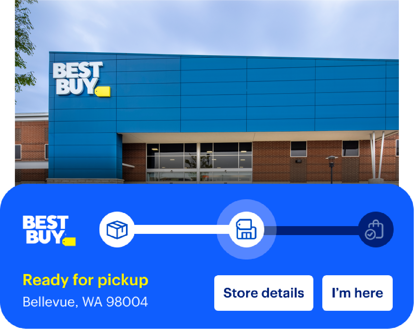 A screenshot of the Best Buy App with real time order tracking.