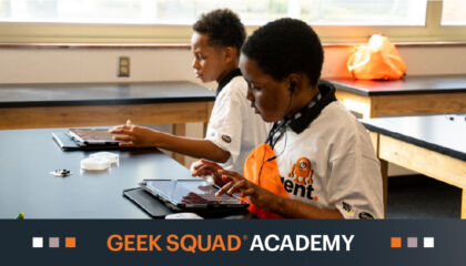 For more than 18 years, Geek Squad Academy has empowered young people to build skills through access to technology that they can apply both in school and in tech-enabled careers of the future.
