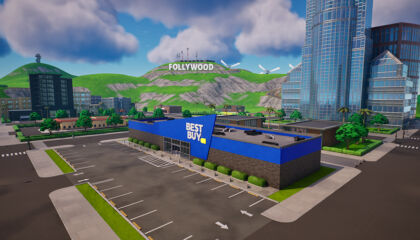 Inside the store, players can unlock exclusive in-game gear, play mini-games and earn XP.