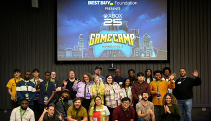 Participants worked alongside industry mentors from XBOX and Microsoft to explore each stage of video game development.
